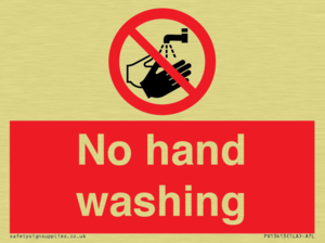 No hand washing